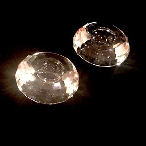 SOLD-SOLD-SOLD!   WEDDING GIFT IDEA —-Cut Crystal Candleholders